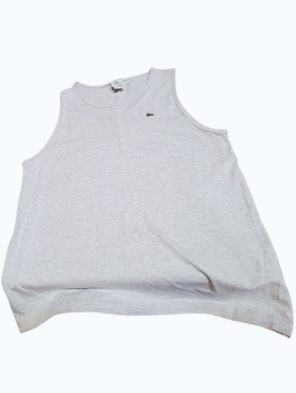 NWOT! LACOSTE Mens Gray Slim Fit Logo Embroidered Tank Top